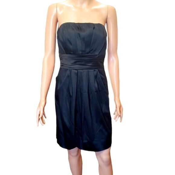 Dusk Black Strapless Cocktail Dress Sz 4 - Picture 1 of 12
